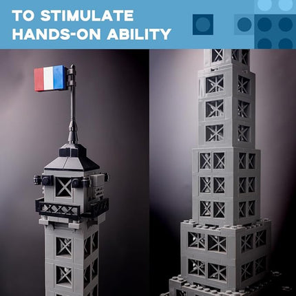 ArtorBricks Eiffel Tower Architecture Model Kit - 976-Piece Premium Building Set for Collectors, Detailed Display & Thoughtful Gift Idea