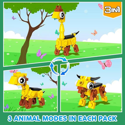 30 Pack Party Favors for Kids, 750 PCS Animals Building Block Toy for Goodie Bag Stuffers, Classroom Student Prizes Easter Gift Children's Day Birthday for Kids Boys Girls Ages 6-12+