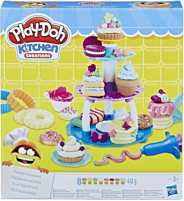 Play-Doh Kitchen Creations Bakery Creations Play Food Set with 8 Non-Toxic Colours, 2-Ounce Cans