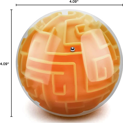 YongnKids Amaze 3D Memory Sequential Maze Ball Puzzle Toy Gifts for Kids Adults - Challenges Game Lover Tiny Balls Brain Teasers Game (Orange)