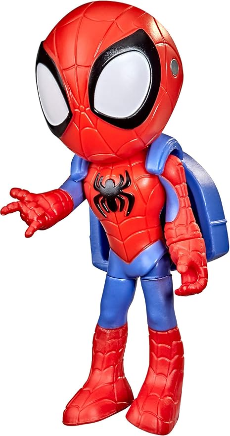 Spidey and His Amazing Friends Marvel Hero Reveal 2-Pack, 4-Inch Scale-Action Figures,-Mask Flip Feature, Spidey and Trace-E, 3 and Up