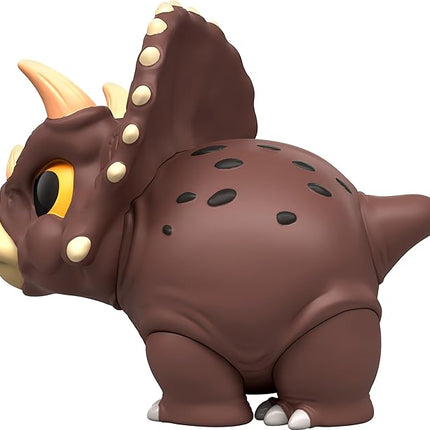 Mattel Jurassic World Bite Club Dinosaur Action Figure & Accessory, Triceratops Chubby-Stylized Toy Collectible