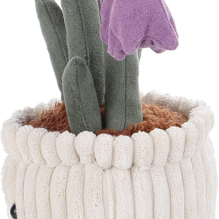 Apricot Lamb Soft Flores Convallariae Plant Plush Toy, Stuffed Purple Flower Pot, Kawaii Plushie for Kids