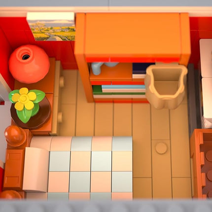 Farm House Building Set with Lighting Kit - Ranch Cottage Building Blocks Set with Chicken Coop, Flowers, Animals - Display for Home Office Decor, Gift for Adults Teen Kids 8+ (1268 PCS)