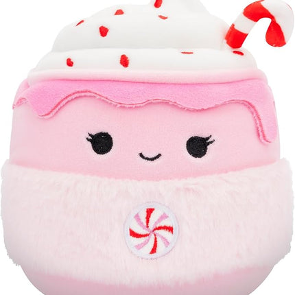 Squishmallows Original 5-Inch Holiday 4-Pack – Ethel Hot Chocolate, Floyd French Fries, Keiko Blue Christmas Tree, Ricardo Peppermint Bat – Official Jazwares Plush (Little)