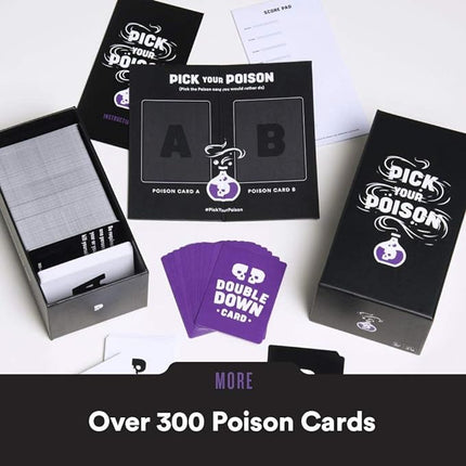 Pick Your Poison Party Game - The “What Would You Rather Do?” Family Card Game - for Kids, Tweens, Teens, College Students, Adults and Families, at Fun Parties and Board Games Night with Your Group