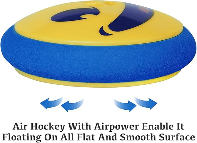 Rechargeable Hover Air Hockey Puck and Paddles, Hover Puck for Any Flat Surface, 2Pcs Air Hockey Strikers