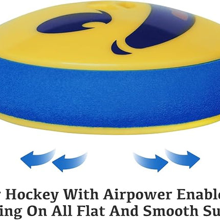 Rechargeable Floating Pucks & Paddles - Any Flat Surface Air Hockey, Includes Charging Cable and Strikers