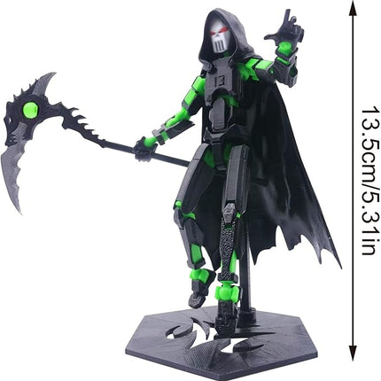 T13 Action Figure (Assembly Completed) Titan 13 Dummy 13 Action Figure Robot 13 Figure 3D Printed Articulated Multi-Jointed Movable Robot Model (Grim Reaper)