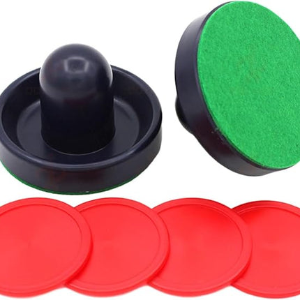 Generic Air Hockey Pushers and Air Hockey Pucks, Goal Handles Paddles for Adults and Kids Air Hockey Table Equipment for Game Tables