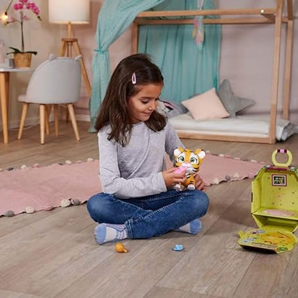 Simba Pamper Petz Tiger, Interactive Plush Toy, Stuffed Animal, Magic Paw, Drinking & Wetting Function, 15cm, 3+ Years