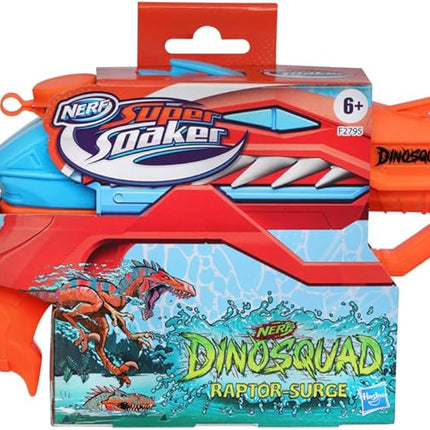 Super Soaker SUPERSOAKER Nerf DinoSquad Raptor-Surge Water Blaster, Trigger-Fire Soakage for Outdoor Summer Water Games, for Youth, Teens, Adults