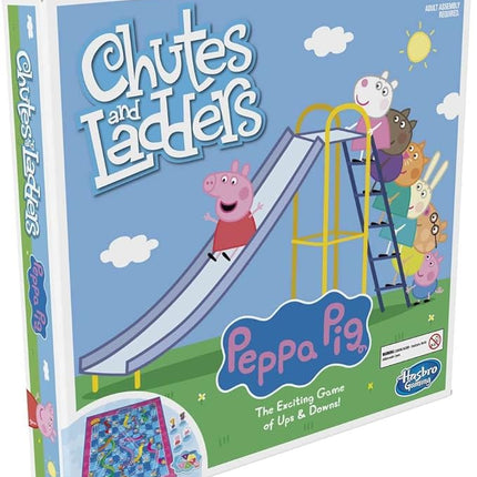 Hasbro Gaming Chutes and Ladders: Peppa Pig Edition Board Game for Kids Ages 3 and Up, Preschool Games for 2-4 Players
