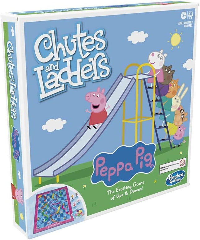 Hasbro Gaming Chutes and Ladders: Peppa Pig Edition Board Game for Kids Ages 3 and Up, Preschool Games for 2-4 Players