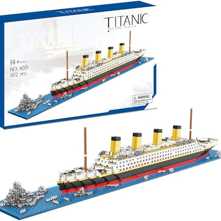 Titanic Architecture Set Micro Building Blocks Model Kit for Adults, Teens and Kids Age of 14+ 1872 Pieces