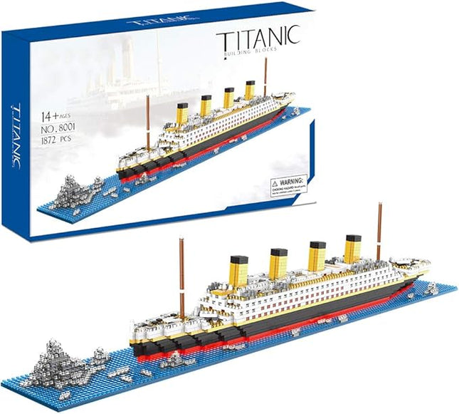 Titanic Architecture Set Micro Building Blocks Model Kit for Adults, Teens and Kids Age of 14+ 1872 Pieces