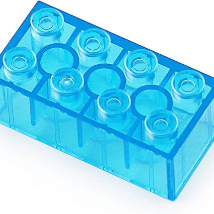 Feleph 100pcs 2x4 Bricks Trans-Medium Blue Pieces Parts Building kit Creative Play Set Blocks Classic Toy Accessories Compatible with 3001 Major Brands