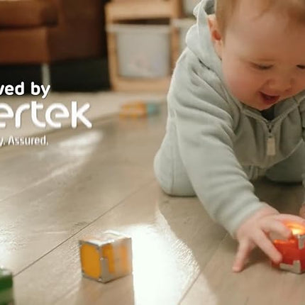 24 Magnetic Building Blocks – Light-Up STEM Educational Toy for Toddlers & Kids, Intertek Approved, Patented in US & China, Interactive Learning Cubes