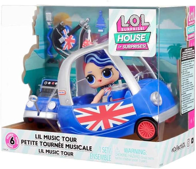 L.O.L. Surprise! OMG House of Surprises Lil Music Tour Playset with Cheeky Babe Collectible Doll and 8 Surprises, Dollhouse Accessories, Holiday Toy, Great Gift Kids Ages 4 5 6+ Years Old & Collector