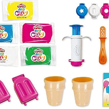 Play-Doh Air Clay Ice Cream Creations with 5 Colors and 7 Accessories for Girls and Boys 4 Years Old and Up