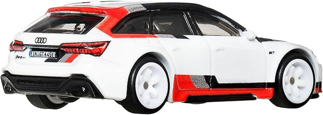 Hot Wheels Premium Car Culture Fast Wagons 1:64 Scale Die-Cast Audi RS 6 Avant Collectible Vehicle with Real Riders Tires & Metal/Metal Body & Chassis