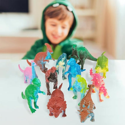 Rhode Island Novelty 3 Inch Mini Dinosaurs, One Dozen Assorted