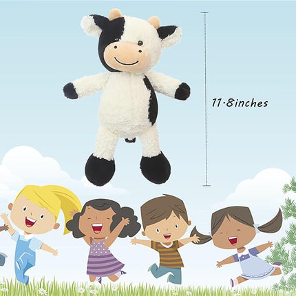 11.8 inches Cow Stuffed Animal Soft Plush Cute Cow Doll for Boys Girls