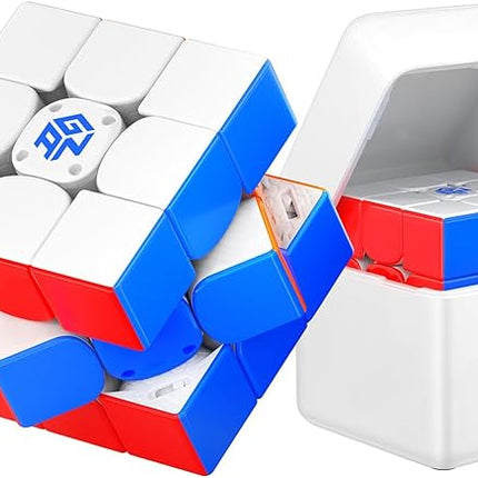 GAN 12 ui SP, Smart Speed Cube 3x3 Magnetic Bluetooth Connected Electronic Speedcube with GAN PowerPod for Kids Online Competition Timer Tracking Movement Steps, Standard Charging Case Version