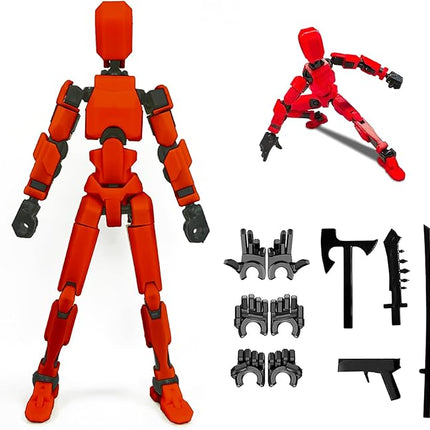 2025 New Titan 13 Action Figure, Multi-Jointed Movable Robot Action Figures, 3D Printed Action Figure Nova 13 Figure, 13 Action Figures Desktop Decorations for Kids Adult (Red)