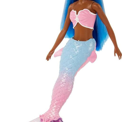 Barbie Dreamtopia Mermaid Doll with Blue Hair, Pink & Blue Ombre Tail & Headband Accessory