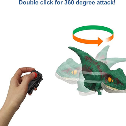 Mattel Jurassic World Dominion Uncaged Dinosaur Toy with Motion & Sound, Click Tracker Velociraptor Dino Action Figure with Clicker Control