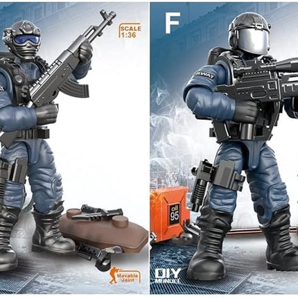 YEIBOBO ! Special Forces Mini Military Action Figure with Weapons and Accessories (Lightning SWAT Team XJ-9902)…