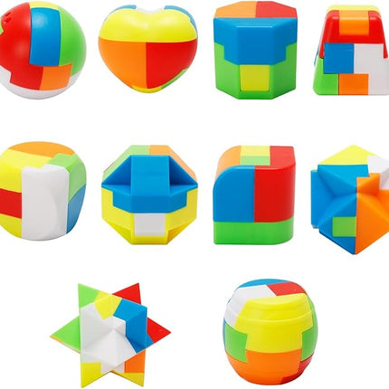 Bbiamsleep 20 Pcs Brain Teasers Puzzle Game Plastic Original 3D Sphere Puzzle Magic Ball Brain Teaser Puzzles Chain and sturdy Intelligence Game Puzzles for Boys and Girls Educational