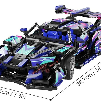 Sports Car Building Blocks Toys for Boys & Adults - 1391 Piece Challenging Racing Car Building Kit, DIY Model Set for Age 8-14