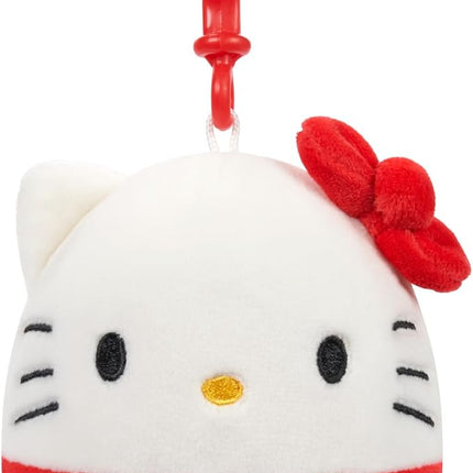 Squishmallows Original Sanrio 3.5-Inch Cinnamoroll, Hello Kitty, Kuromi, + My Melody 4-Pack – Official Jazwares Plush (Clips)