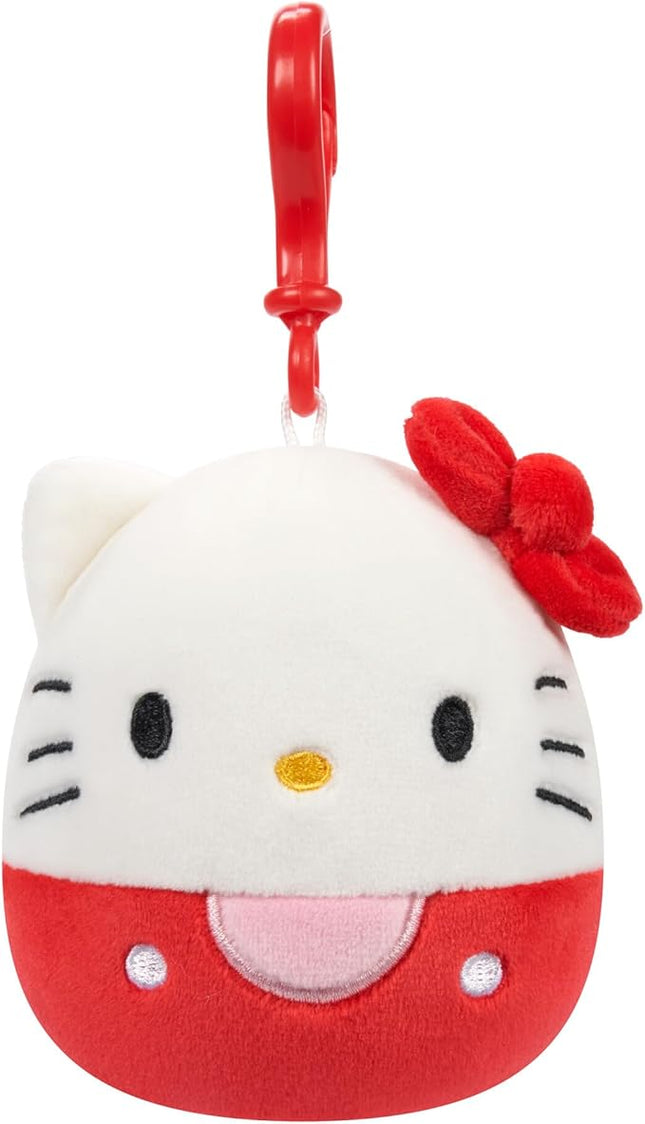 Squishmallows Original Sanrio 3.5-Inch Cinnamoroll, Hello Kitty, Kuromi, + My Melody 4-Pack – Official Jazwares Plush (Clips)