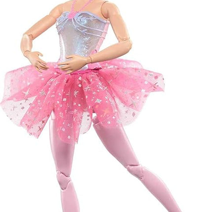 Barbie Dreamtopia Twinkle Lights Ballerina Doll with Blonde Hair & Light-Up Feature Wearing Royal Headband & Pink Tutu