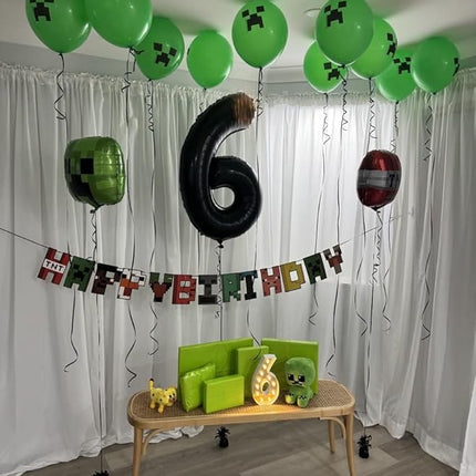 Smlpuame 40 inch Number Balloon 0-9 Black Large Number 6 Balloons,Digital Balloons for Birthday Party Celebration Decorations Supplies, Helium Foil Number Balloons for Wedding Anniversary