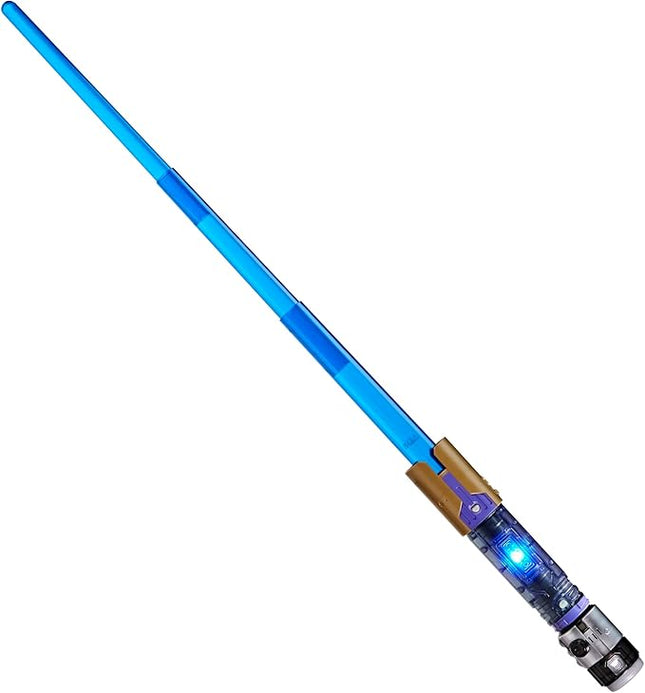 STAR WARS Lightsaber Forge Kyber Core Jedi Master Sol, Officially Licensed Blue Customizable Electronic Lightsaber, Toys for 4 Year Old Boys and Girls & Up