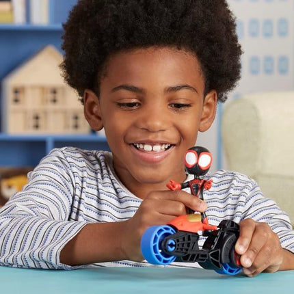 Spidey and His Amazing Friends Miles Morales Action Figure with Toy Motorcycle, Preschool Toys, Ages 3 and Up