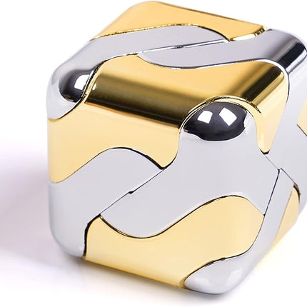 Metal-Puzzles Brain-Teaser 3D-Toys: Fidget-Toys Cool-Gadgets-Stuff Square-Cube-Box Puzzle-Toy ADHD Tools Stress Relief Gift for Kid Children Teen Adult Office Home School Christmas
