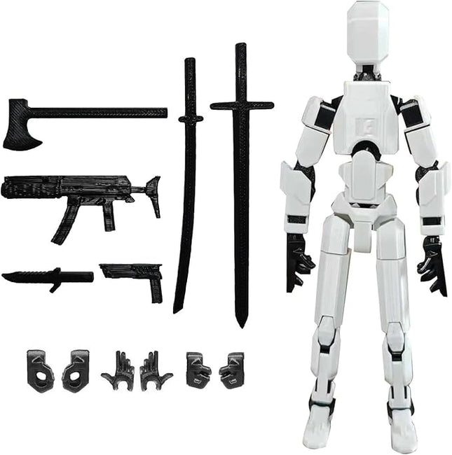 Assembly Completed T13 Action Figure, Titan 13 3D Printed Action Figure, 3D Printed Titan13, Assembled Dummy 13 Lucky 13 Toy Figure