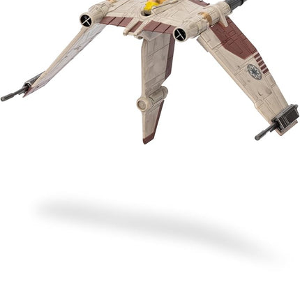 Star Wars Micro Galaxy Squadron V-19 Torrent Starfighter - 5-Inch Vehicle with Folding Wings and Tail Fin Plus 1-Inch Micro Figure Accessory
