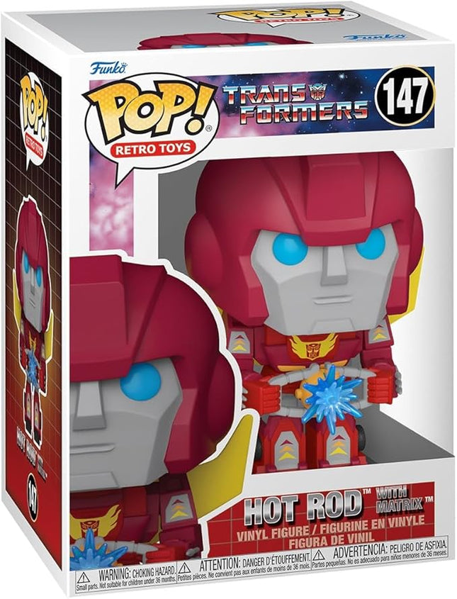 Funko Pop Vinyl: Transformers - Hot Rod with Matrix - Transformers Classic - Collectable Vinyl Figure - Gift Idea - Official Merchandise - Toys for Kids & Adults - Action/Adventure Fans