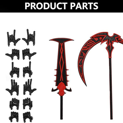 T13 Action Figure & Titan 13 Toys Red（3D Printed Action Figures Assembly Completed）（Multi-Jointed Movable）（Angel Designs Includes Various Accessories） Dummy 13 T 13 Figures Desk Decoration 5.5in