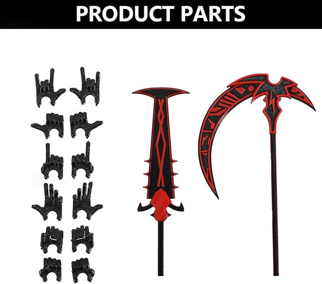 T13 Action Figure & Titan 13 Toys Red（3D Printed Action Figures Assembly Completed）（Multi-Jointed Movable）（Angel Designs Includes Various Accessories） Dummy 13 T 13 Figures Desk Decoration 5.5in