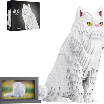 Animal Cat Series Pet Persian Cat Building Block Kits - Secret Small Storage Box Inside! Ideal Toy for Cat Lovers, Kids & Adults