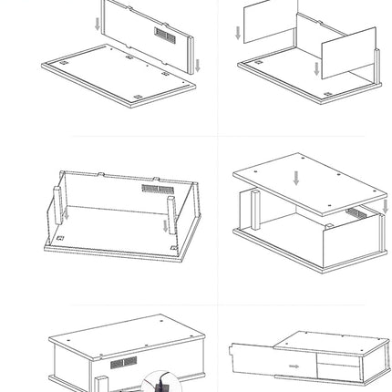 1/24 Scale Die-cast Car Diorama Display Case with Clear Acrylic Cover and LED Lighting for Diecast Model Cars, Lego Speed Champions Cars, 3 Parking Space 86 Style (1/24-3P86)