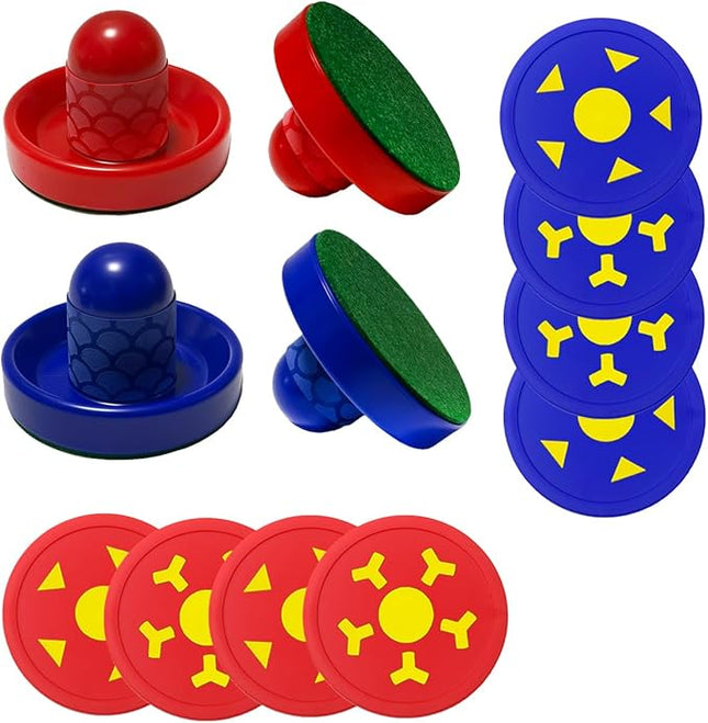 Air Hockey Pushers and Air Hockey Pucks, Non-Slip Strikers and Dynamic Pucks for Air Hockey Table Game for Adults and Kids,Replacement Accessories for Game Tables