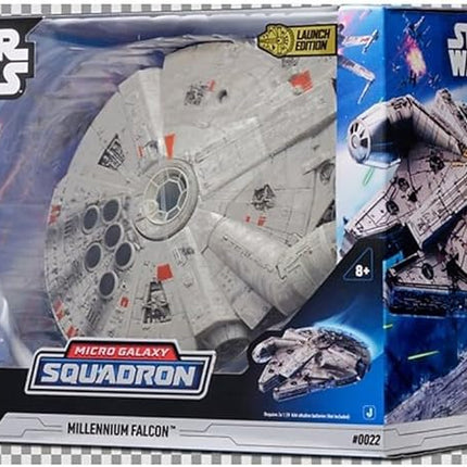 Star Wars Micro Galaxy Squadron Millennium Falcon - 9-Inch Assault Class Vehicle with Four 1-Inch Micro Figure Accessories